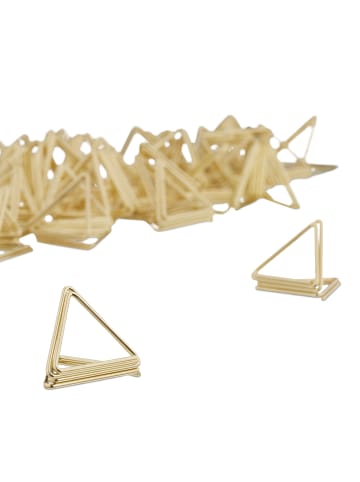 relaxdays 48x Tischkartenhalter "Dreieck" in Gold
