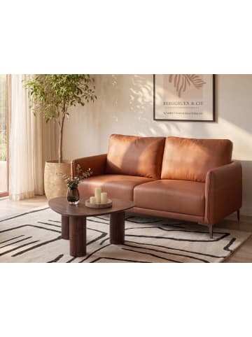 Beliani 2-Sitzer Sofa CILENS in Braun/Grau - (W) 152 x (H) 93 x (L) 83 cm