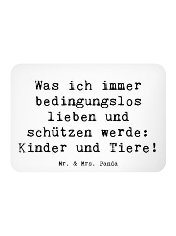 Mr. & Mrs. Panda Pinnwand Magnet Spruch Schutz für Kinder mit Sp... in Weiß