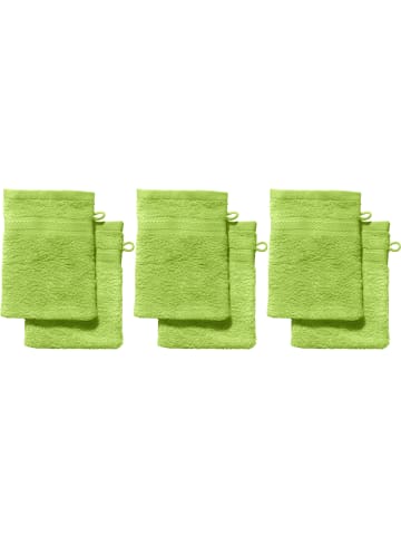 REDBEST Frottier Waschhandschuh 6er-Pack Chicago in apfelgrün