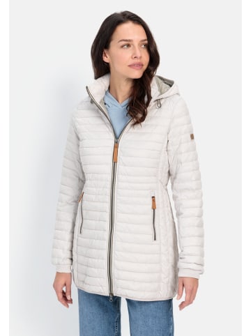 Camel Active Steppjacke mit abnehmbarer  Kapuze in Perlweiß
