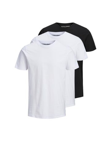 Jack & Jones Kurzarmshirts 3er Pack in multi-Black-White