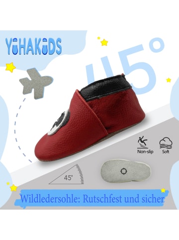 Yihakids Baby Krabbelschuhe in Panda Rot