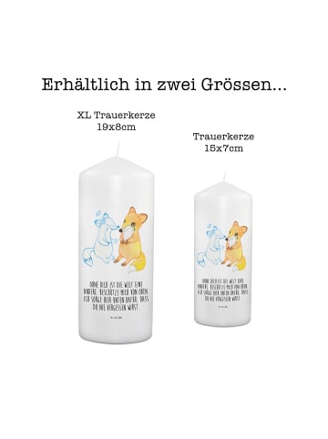 Mr. & Mrs. Panda Kerze Für Verstorbene Trauer Schwester mit Spruch in Weiß