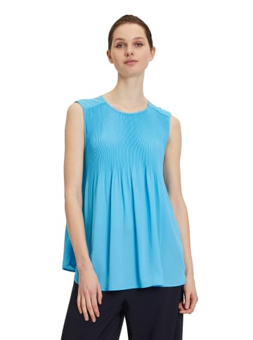 Betty Barclay Schlupfbluse mit Plissee in Cyan Blue