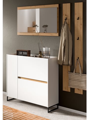 Inn.Furn Garderoben-Set weiß, Eiche Artisan 4-teilig 172 cm, Kombination mit Soft-Close