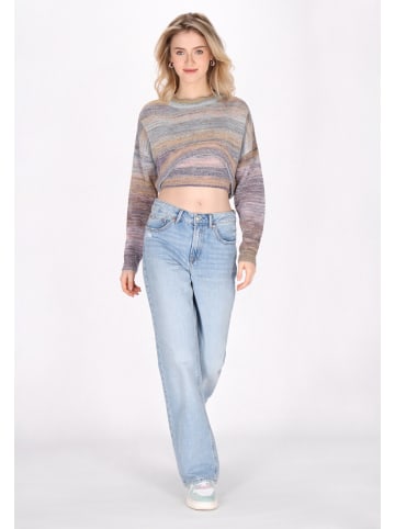 myMo Women Sweater in blue multicolor