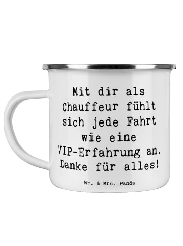 Mr. & Mrs. Panda Wanderbecher Spruch VIP Chauffeur mit Spruch in Weiß