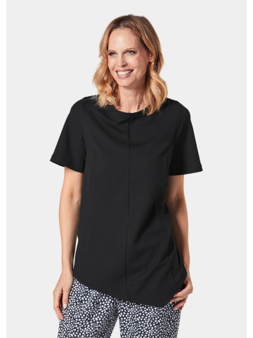 GOLDNER Kurzgröße:  Zipfelshirt in schwarz