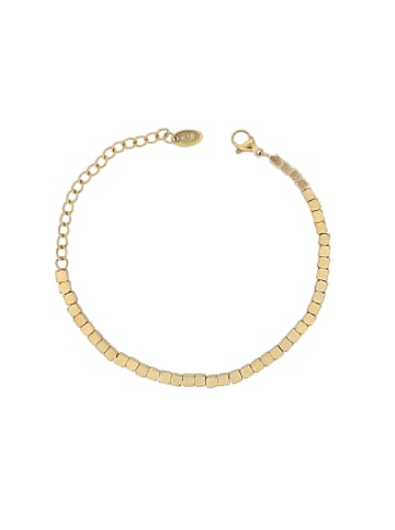 Adeliás Damen Armband – Kugelarmband aus Edelstahl 15+5 cm in gold
