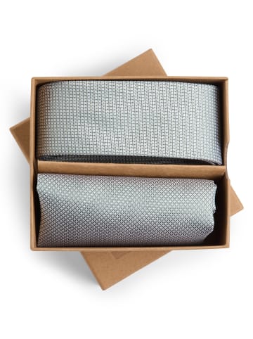 Finshley & Harding London Krawatte in lind silber - 0001