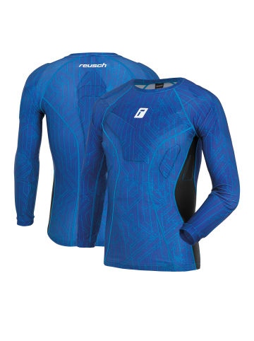 Reusch Torwartshirt Compression Shirt Padded in 4010 deep blue / deep blue