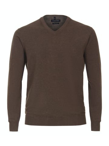 CASAMODA Pullover mit V-Ausschnitt uni 004430 in Beige