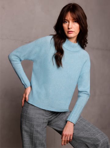 creation L Merino-Kaschmir-Pullover in aquamarin-meliert