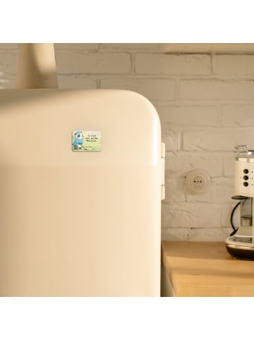 Mr. & Mrs. Panda Kühlschrankmagnet Panda Golfen Design mit Spruch in Weiß