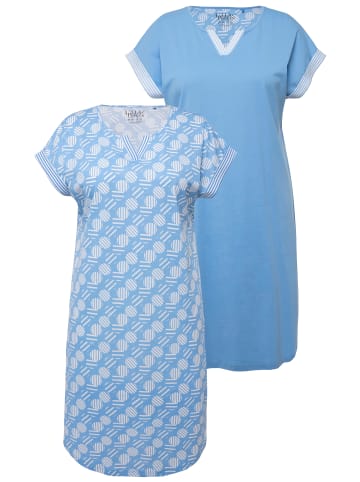 Ulla Popken Nachthemd in lichtblau