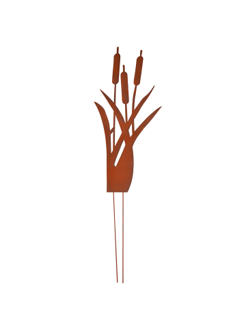 relaxdays Gartenstecker "Schilf" in Braun - (B)35 x (H)75 cm