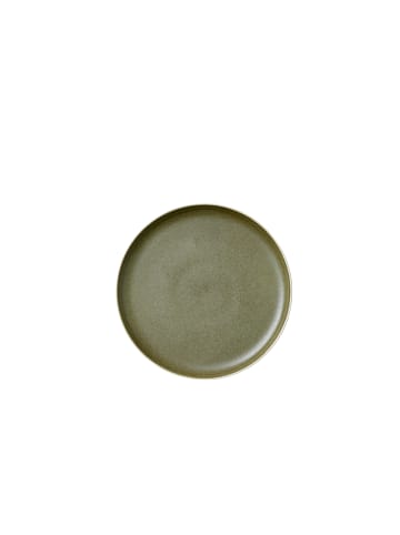 Studio Round Lunchteller North in Matte white/Matte moss
