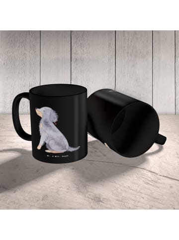 Mr. & Mrs. Panda Kaffeetasse Gordon Setter Freude mit Spruch in Schwarz