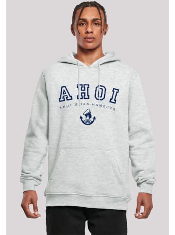 F4NT4STIC Hoodie Ahoi Knut & Jan Hamburg in grau meliert