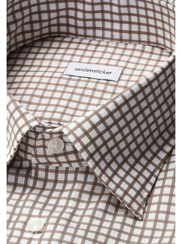 Seidensticker Business Hemd Shaped in Braun