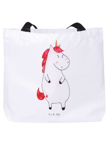 Mr. & Mrs. Panda Shopper Einhorn Wut ohne Spruch in Weiß