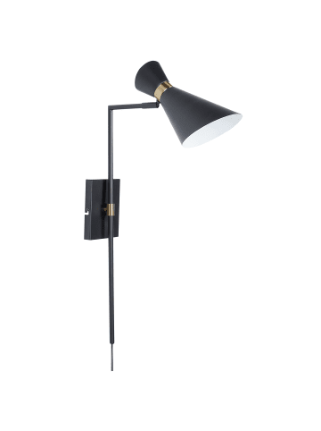 Beliani Wandleuchten MELAWI in Schwarz/Gold - (W) 36 x (H) 70 x (L) 16 cm