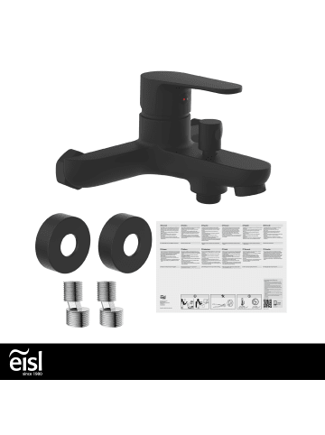 Eisl CLAUDIO Wannenfüllarmatur, Schwarz matt
