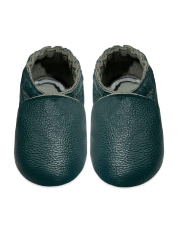 Sayoyo Baby Krabbelschuhe aus Leder, weiche Lauflernschuhe mit rutschfester Sohle 