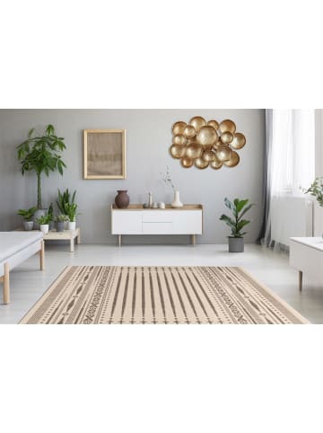 Arte Espina Kurzflor Teppich Splash 225 in creme - braun - rechteckig