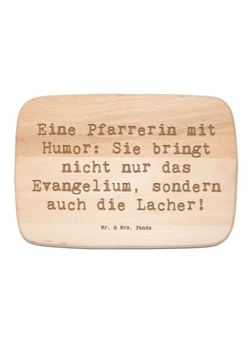 Mr. & Mrs. Panda Hackbrett Spruch Humorvolle Pfarrerin mit Spruch in Transparent