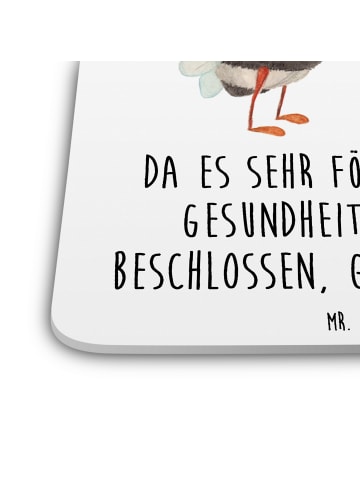 Mr. & Mrs. Panda Untersetzer für Gläser Hummeln Kleeblatt mit Sp... in Weiß