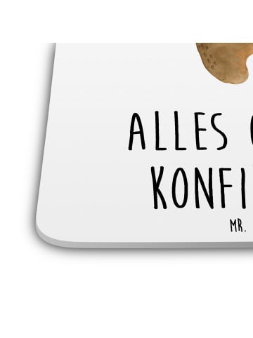 Mr. & Mrs. Panda Untersetzer Bär Konfirmation mit Spruch in Weiß