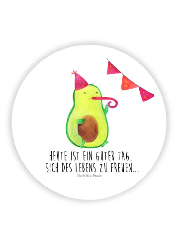 Mr. & Mrs. Panda Pinnwand Magnet Avocado Party mit Spruch in Weiß