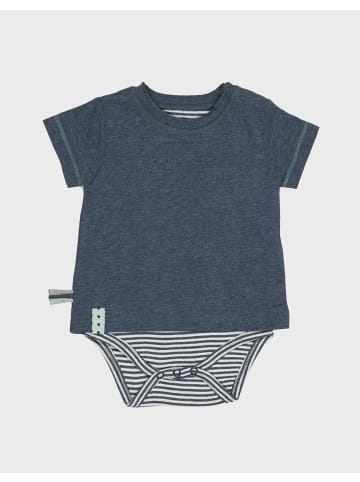 OrganicEra Baby Kurzarm-Bodyshirt in Indigo Melange