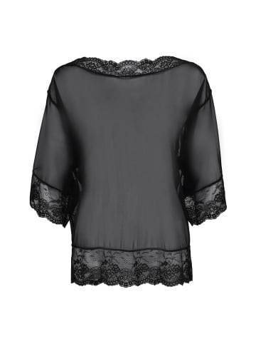 PETITE FLEUR GOLD Netzshirt in schwarz