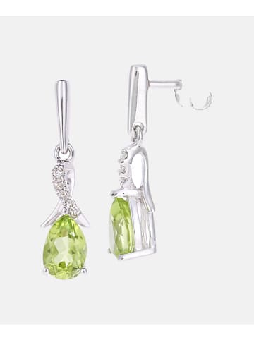Diamant L'éternel Ohrringe aus 375 Weißgold mit 0.94 Karat Diamant mit Peridot
