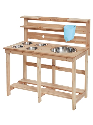 Happy People Matschküche aus Holz 80x40x94cm in braun