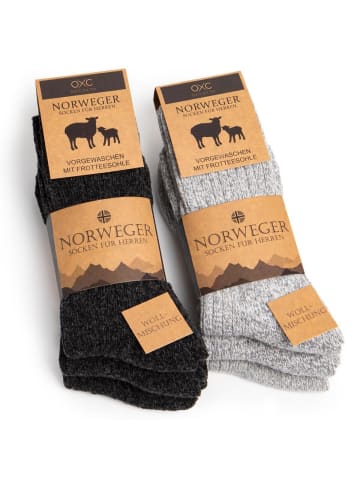 Occulto 6er Pack Norweger Socken Finn Grey Mix 39-42