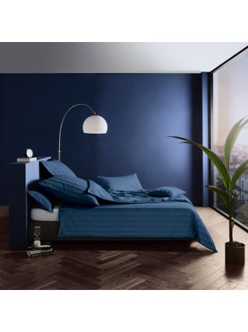 Erwin Müller Mako-Damast Kissenbezug Fürth in blau