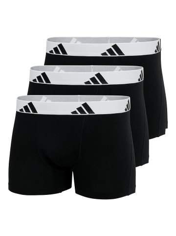 adidas 3er Pack Trunk Active Flex Cotton in Schwarz