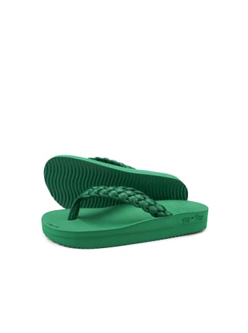 Flip Flop Zehentrenner "wedgy*weave" in SmaragdgrÃ¼n