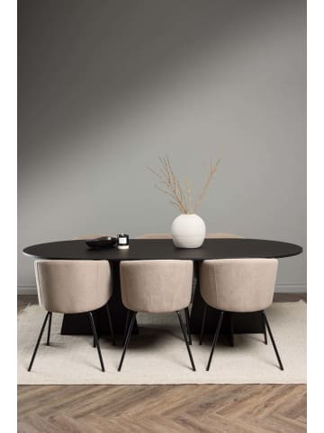 ebuy24 Essgruppe Bootcut 19 ( 7-teilig) Schwarz 115 x 230 cm