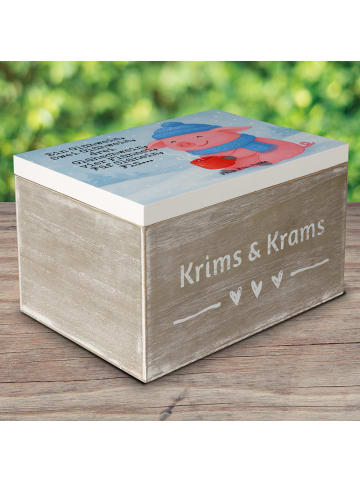 Mr. & Mrs. Panda Box Schweinchen Glühwein Design mit Spruch in Weiß