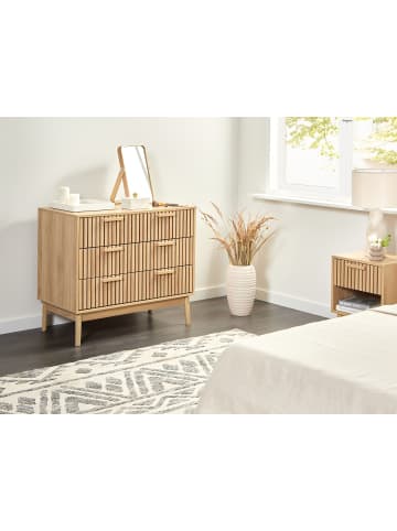 Beliani Kommode LYNWOOD in Braun - (W) 90 x (H) 79 x (L) 49 cm