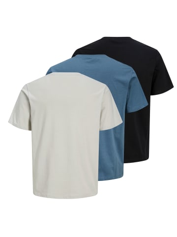 Jack and Jones 3er Pack T-Shirts Indiana Tee Crew-Neck in Mehrfarbig