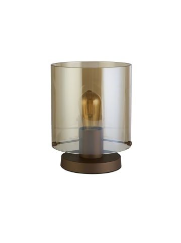 Licht-Erlebnisse Tischlampe (B)20 x (L)20 x (H)25.5 cm in Mokka Bernstein