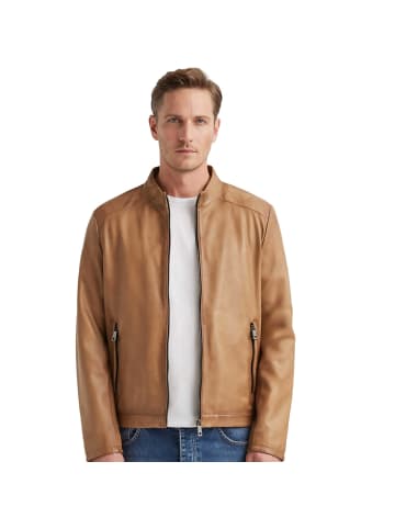Milestone Lederjacke Lammnappa in Camel