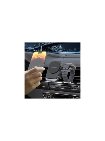COFI 1453 2-in-1 Magnetische Kfz-Wireless-Ladestation mit Halterung in Schwarz