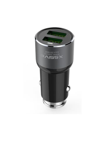 COFI 1453 Dual USB KfZ Ladegerät Zigarettenanzünder 3.6A Output 1m iOS Kabel in Schwarz